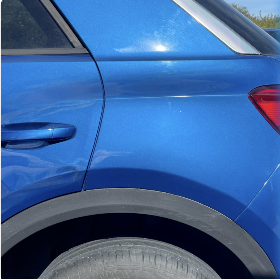 Rear quarter dent repair – after repair