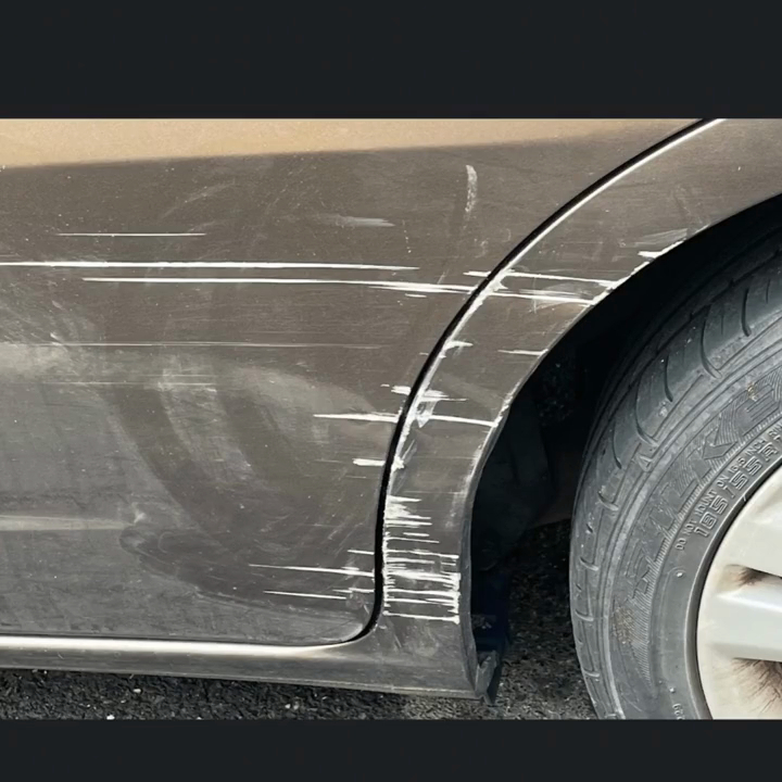 Sill scratch repair – before repair