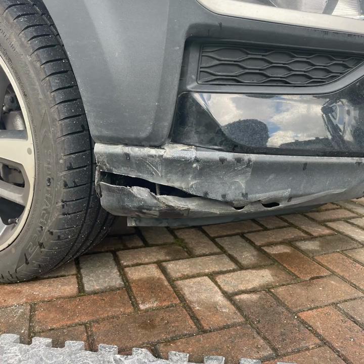 Bumper damage repair – before repair
